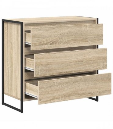 vidaXL Sideboard with Drawer Sonoma 79 x 36 x 75.5 cm Engineered Wood — Colour: Sonoma oak