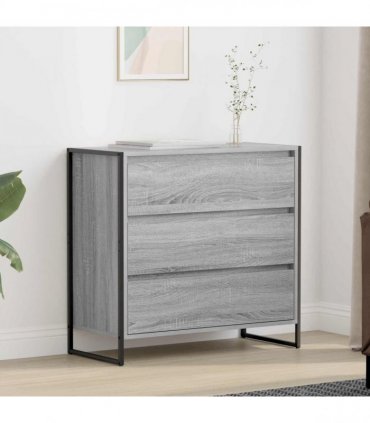vidaXL Sideboard Grey Sonoma 79 x 36 x 75.5 cm Engineered Wood