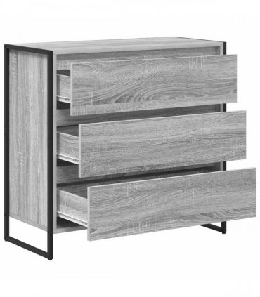 vidaXL Sideboard Grey Sonoma 79 x 36 x 75.5 cm Engineered Wood