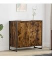 vidaXL Side Cabinet Smoke Oak 79 x 36 x 75 cm Engineered Wood — Colour: Smoked oak