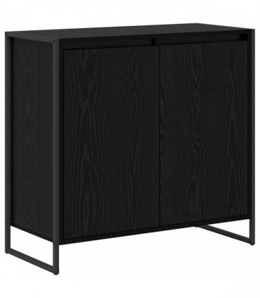 vidaXL Side Cabinet Black Oak 79 x 36 x 75 cm Engineered Wood
