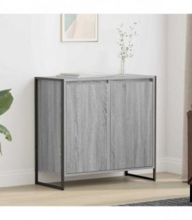 vidaXL Side Cabinet Grey Sonoma 79 x 36 x 75 cm Engineered Wood