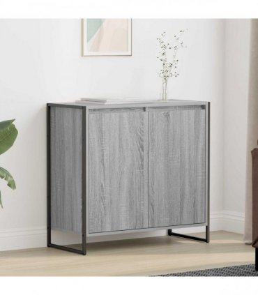 vidaXL Side Cabinet Grey Sonoma 79 x 36 x 75 cm Engineered Wood