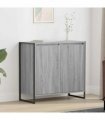 vidaXL Side Cabinet Grey Sonoma 79 x 36 x 75 cm Engineered Wood