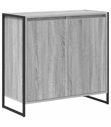 vidaXL Side Cabinet Grey Sonoma 79 x 36 x 75 cm Engineered Wood