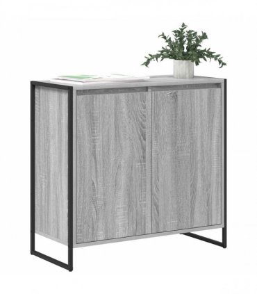 vidaXL Side Cabinet Grey Sonoma 79 x 36 x 75 cm Engineered Wood
