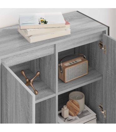vidaXL Side Cabinet Grey Sonoma 79 x 36 x 75 cm Engineered Wood