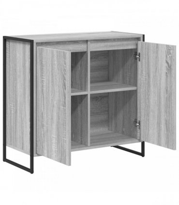 vidaXL Side Cabinet Grey Sonoma 79 x 36 x 75 cm Engineered Wood