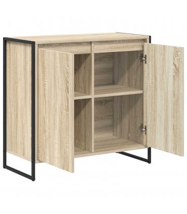vidaXL Side Cabinet Sonoma 79 x 36 x 75 cm Engineered Wood — Colour: Sonoma oak