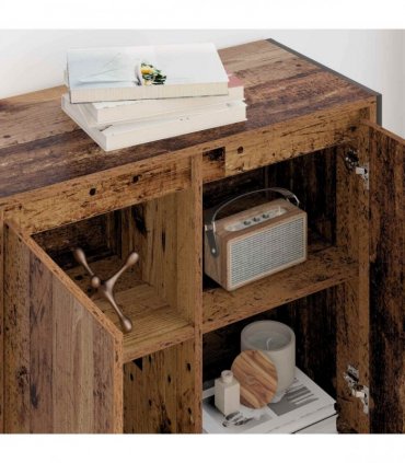 vidaXL Side Cabinet Old Wood 79 x 36 x 75 cm Engineered Wood