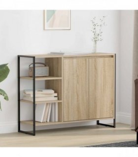 vidaXL Side Cabinet Sonoma 96.5 x 30 x 75 cm Engineered Wood — Colour: Sonoma oak
