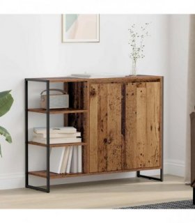 vidaXL Side Cabinet Old Wood 96.5 x 30 x 75 cm Engineered Wood — V0672066216