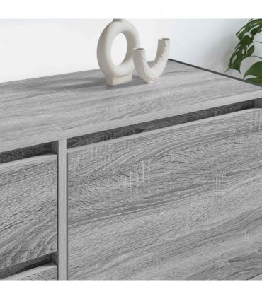 vidaXL TV Cabinet Grey Sonoma 100 x 36 x 49.5 cm Engineered Wood — V0672066220