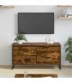 vidaXL TV Cabinet Smoke Oak 100 x 36 x 49.5 cm Engineered Wood — Colour: Smoked oak — V0672066222