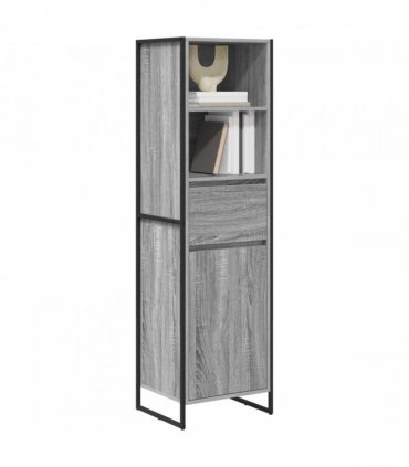 vidaXL Book Cabinet Grey Sonoma 43 x 36 x 150.5 cm Engineered Wood