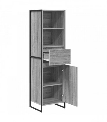 vidaXL Book Cabinet Grey Sonoma 43 x 36 x 150.5 cm Engineered Wood