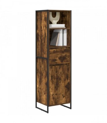 vidaXL Book Cabinet Smoke Oak 43 x 36 x 150.5 cm Engineered Wood — Colour: Smoked oak