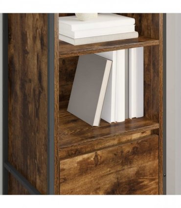 vidaXL Book Cabinet Smoke Oak 43 x 36 x 150.5 cm Engineered Wood — Colour: Smoked oak
