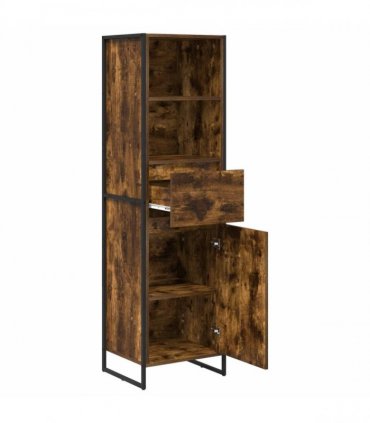 vidaXL Book Cabinet Smoke Oak 43 x 36 x 150.5 cm Engineered Wood — Colour: Smoked oak