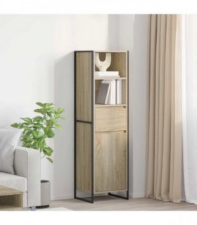 vidaXL Book Cabinet Sonoma 43 x 36 x 150.5 cm Engineered Wood — Colour: Sonoma oak