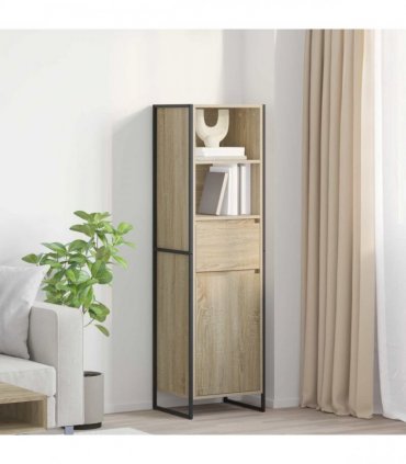 vidaXL Book Cabinet Sonoma 43 x 36 x 150.5 cm Engineered Wood — Colour: Sonoma oak