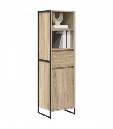 vidaXL Book Cabinet Sonoma 43 x 36 x 150.5 cm Engineered Wood — Colour: Sonoma oak