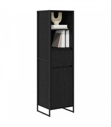 vidaXL Book Cabinet Black Oak 43 x 36 x 150.5 cm Engineered Wood
