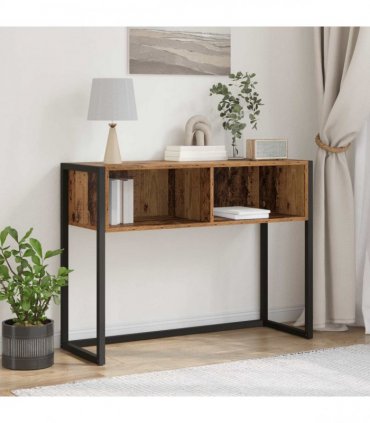 vidaXL End Table Old Wood 100 x 36 x 75 cm Engineered Wood