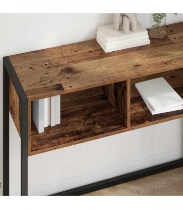vidaXL End Table Old Wood 100 x 36 x 75 cm Engineered Wood