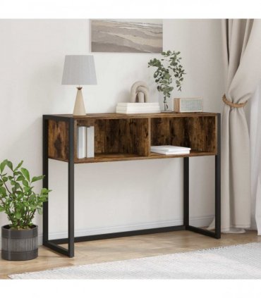 vidaXL End Table Smoke Oak 100 x 36 x 75 cm Engineered Wood — Colour: Smoked oak