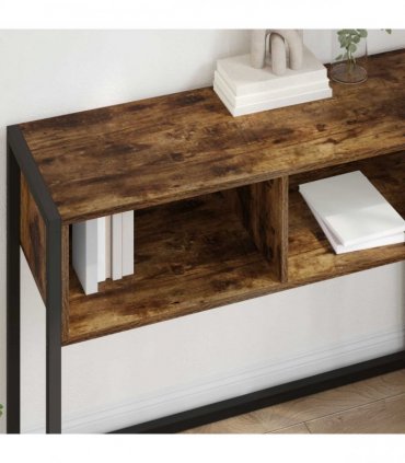 vidaXL End Table Smoke Oak 100 x 36 x 75 cm Engineered Wood — Colour: Smoked oak