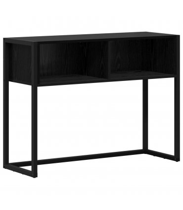 vidaXL End Table Black Oak 100 x 36 x 75 cm Engineered Wood