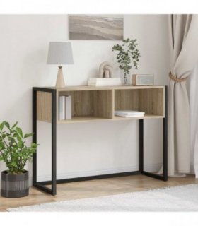 vidaXL End Table with Storage Sonoma 100 x 36 x 75 cm Engineered Wood — Colour: Sonoma oak