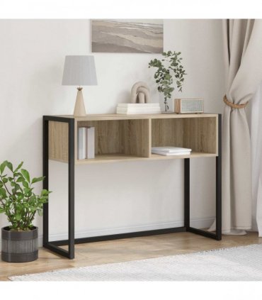 vidaXL End Table with Storage Sonoma 100 x 36 x 75 cm Engineered Wood — Colour: Sonoma oak