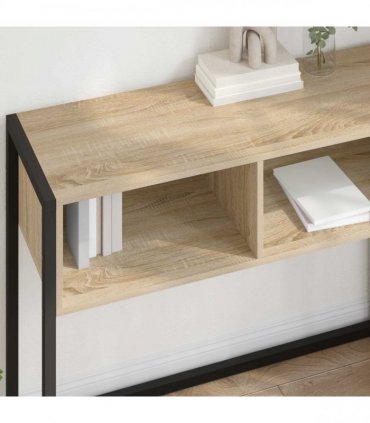 vidaXL End Table with Storage Sonoma 100 x 36 x 75 cm Engineered Wood — Colour: Sonoma oak