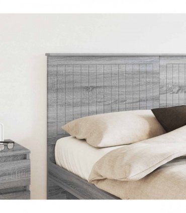 vidaXL Headboard with Headboard Grey Sonoma 160 cm Engineered wood