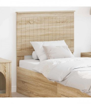 vidaXL Headboard with Headboard Sonoma Oak 80 cm Engineered wood — V0672066425