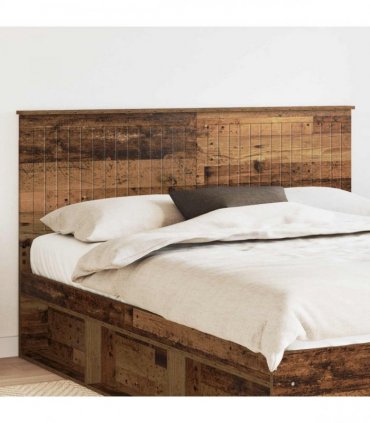 vidaXL Headboard with Headboard Old Wood 160 cm Engineered wood — V0672066433