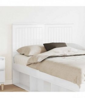 vidaXL Headboard with Headboard Gloss White 120 cm Engineered wood — Colour: High gloss white