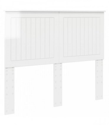 vidaXL Headboard with Headboard Gloss White 120 cm Engineered wood — Colour: High gloss white