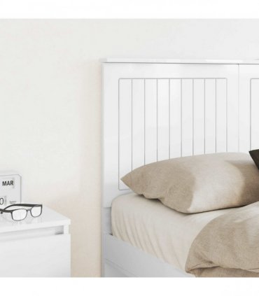 vidaXL Headboard with Headboard Gloss White 120 cm Engineered wood — Colour: High gloss white