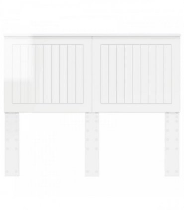 vidaXL Headboard with Headboard Gloss White 120 cm Engineered wood — Colour: High gloss white