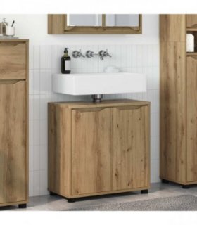 vidaXL Bathroom Basin Cabinet with Shelf Artisan Oak 60 x 30 x 60 cm