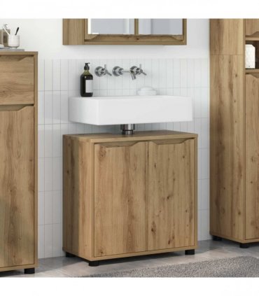 vidaXL Bathroom Basin Cabinet with Shelf Artisan Oak 60 x 30 x 60 cm