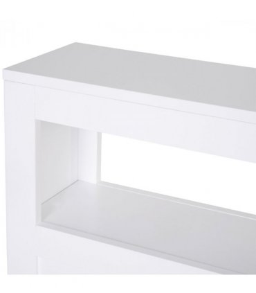 Bathroom Cabinet White MDF 71.5H x 16W x 52Dcm Slim Design 2 Drawers Open Top