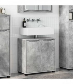 vidaXL Bathroom Basin Cabinet with Shelf Concrete Grey 60 x 30 x 60 cm