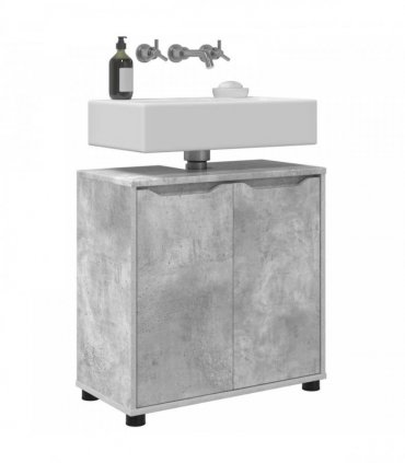 vidaXL Bathroom Basin Cabinet with Shelf Concrete Grey 60 x 30 x 60 cm