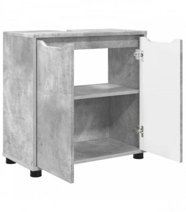 vidaXL Bathroom Basin Cabinet with Shelf Concrete Grey 60 x 30 x 60 cm