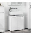 vidaXL Bathroom Basin Cabinet Manual High Gloss White 60 x 30 x 60 cm