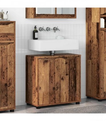 vidaXL Bathroom Basin Cabinet Old Wood 60 x 30 x 60 cm Engineered Wood